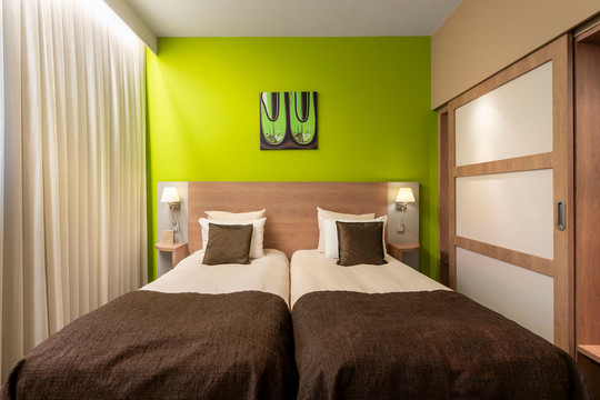 Chambre Standard avec lits jumeaux à l'hôtel Van der Valk Waterloo